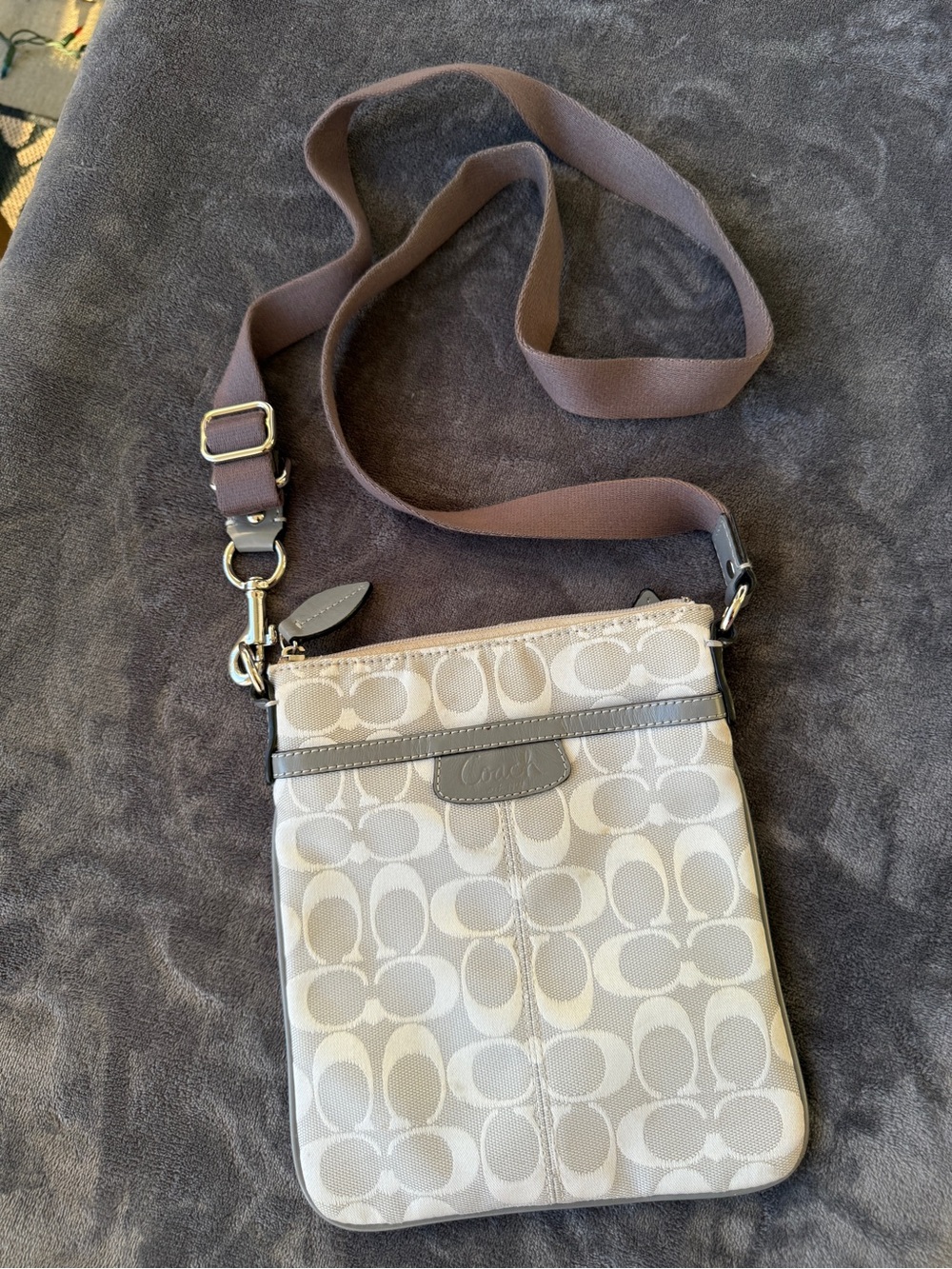 Coach Gray Crossbody with Signature 'C' Print - Picture 5 of 10